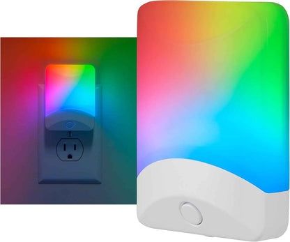 GE Color Changing LED Night Light for Kids – Nursery Plug-In with Dusk to Dawn Sensor and Cool Touch Safety