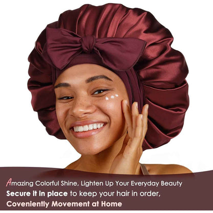YANIBEST Neutral-Toned Satin Sleep Bonnet – Minimalist Hair Accessory for the Capsule Wardrobe and Less-Is-More Lifestyle