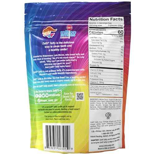 Zollipops KETO Taffy Strawberry Banana 5oz – Family-Safe Sugarless Chewy Candy for Playdates and Snack Drawer