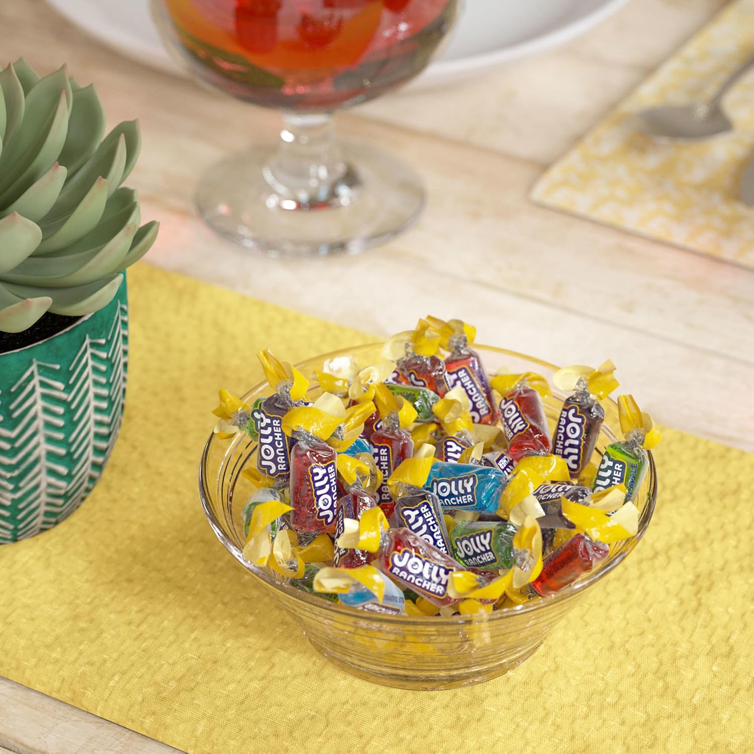JOLLY RANCHER Assorted Fruit Hard Candy Resealable Bag, Nostalgic Stocking Stuffer and Holiday Candy Dish Gift, 14 oz