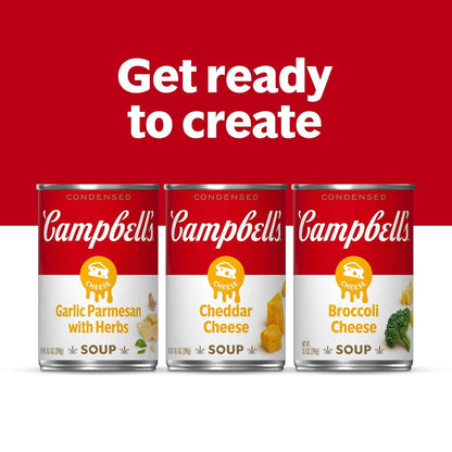 Campbell's Condensed Cheddar Cheese Soup – Vegetarian Pantry Staple for Balanced Flexitarian Meals, 10.5 oz Can