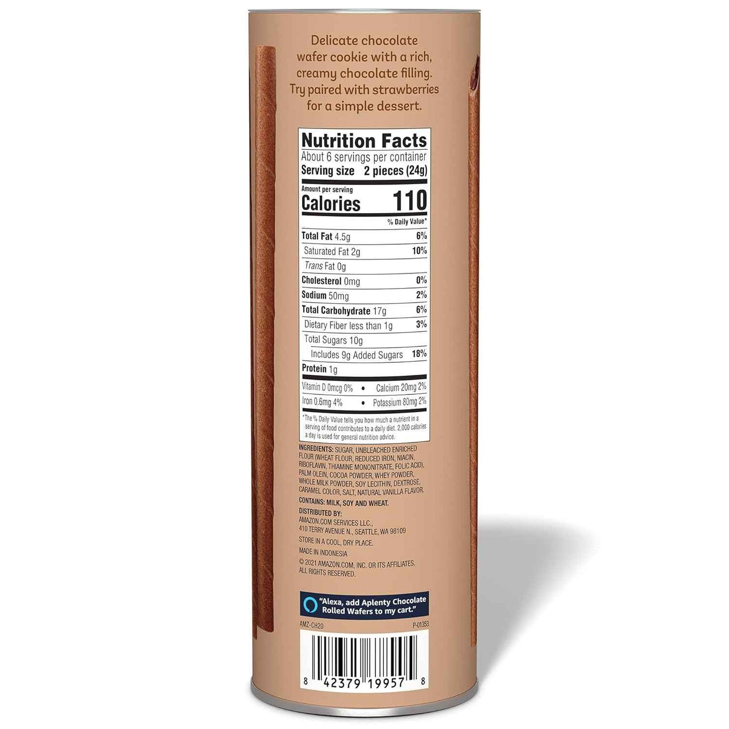 Aplenty Chocolate Rolled Wafers, 5 Oz – Kids Snack Drawer Staple, Sweet Lunchbox Add-In for Back-to-School