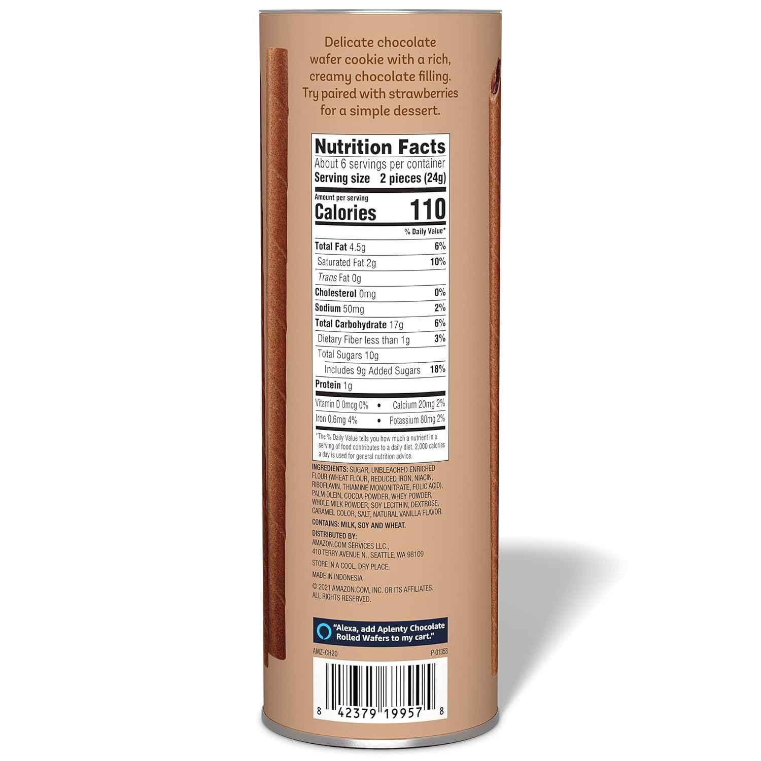 Aplenty Chocolate Rolled Wafers, 5 Oz – Kids Snack Drawer Staple, Sweet Lunchbox Add-In for Back-to-School