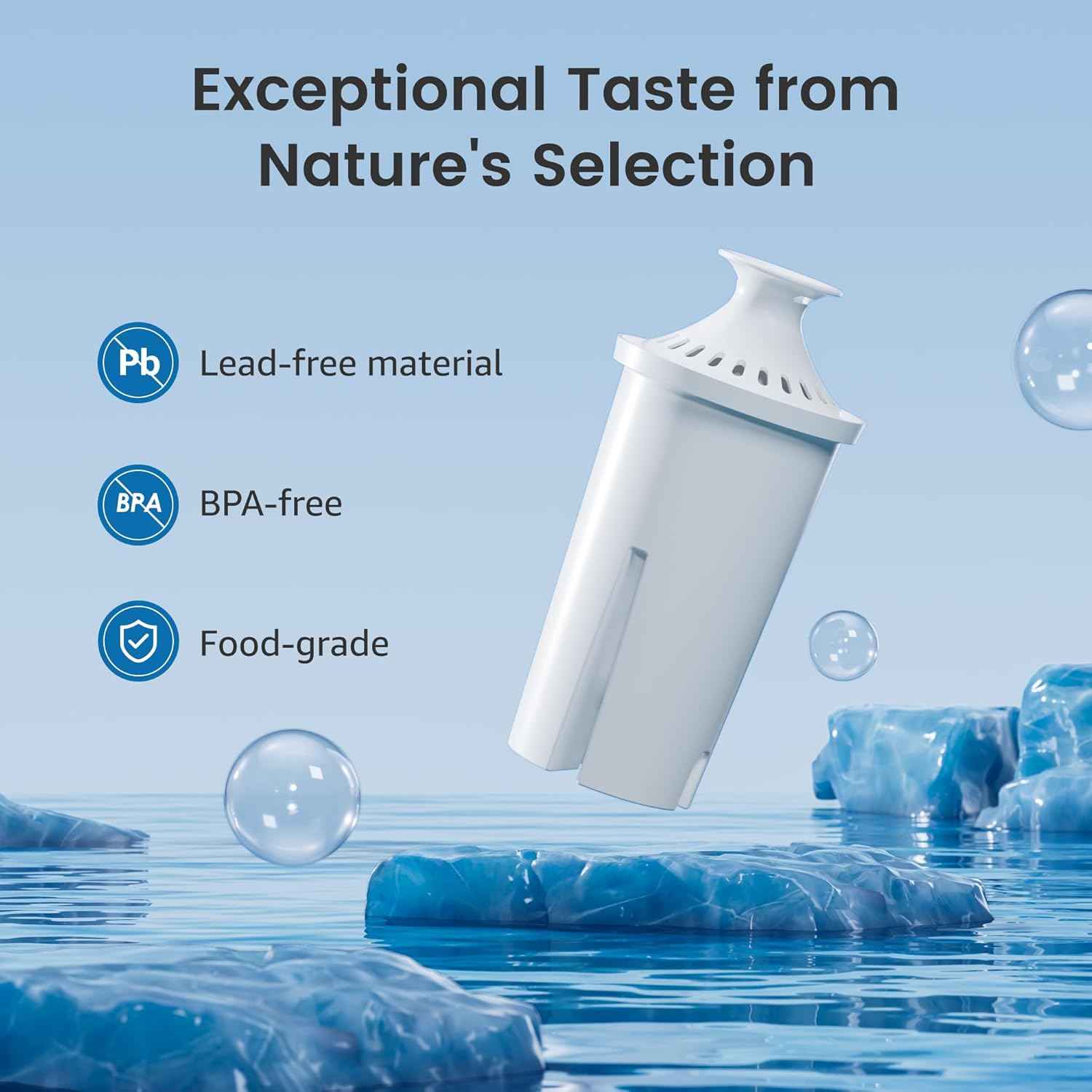 AQUA CREST Replacement for Brita Filter – Clean Water for Home Office Focus and Long Study Sessions