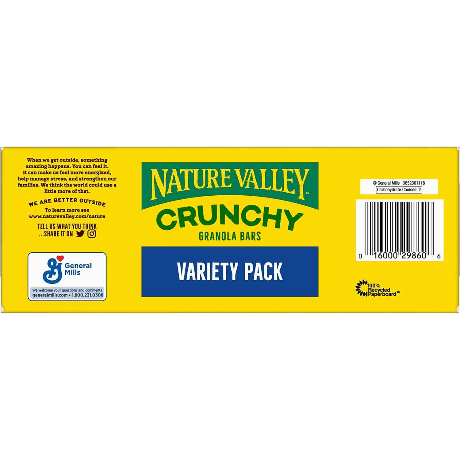 Nature Valley Crunchy Granola Bars – Clean-Label Office Snack for Clean Eating, 24 Count Box