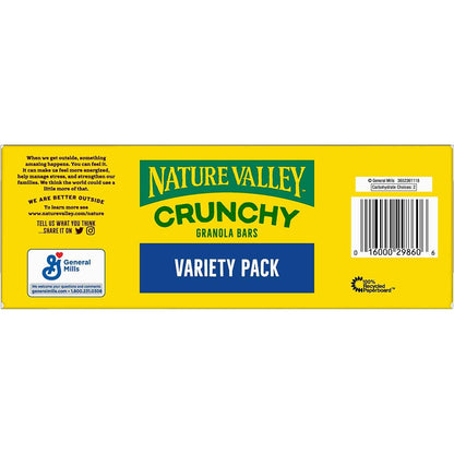 Nature Valley Crunchy Granola Bars – Clean-Label Office Snack for Clean Eating, 24 Count Box