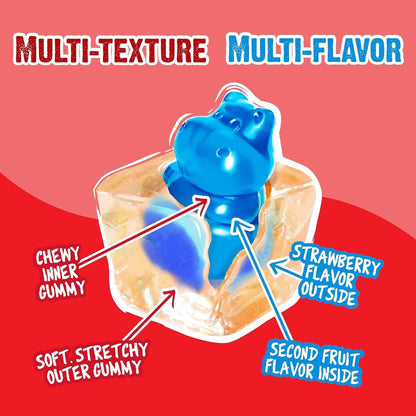 Juicy Drop Mystery Gummy Cubes – Road Trip and Travel Snack for Families, Wild Berry 3.5oz