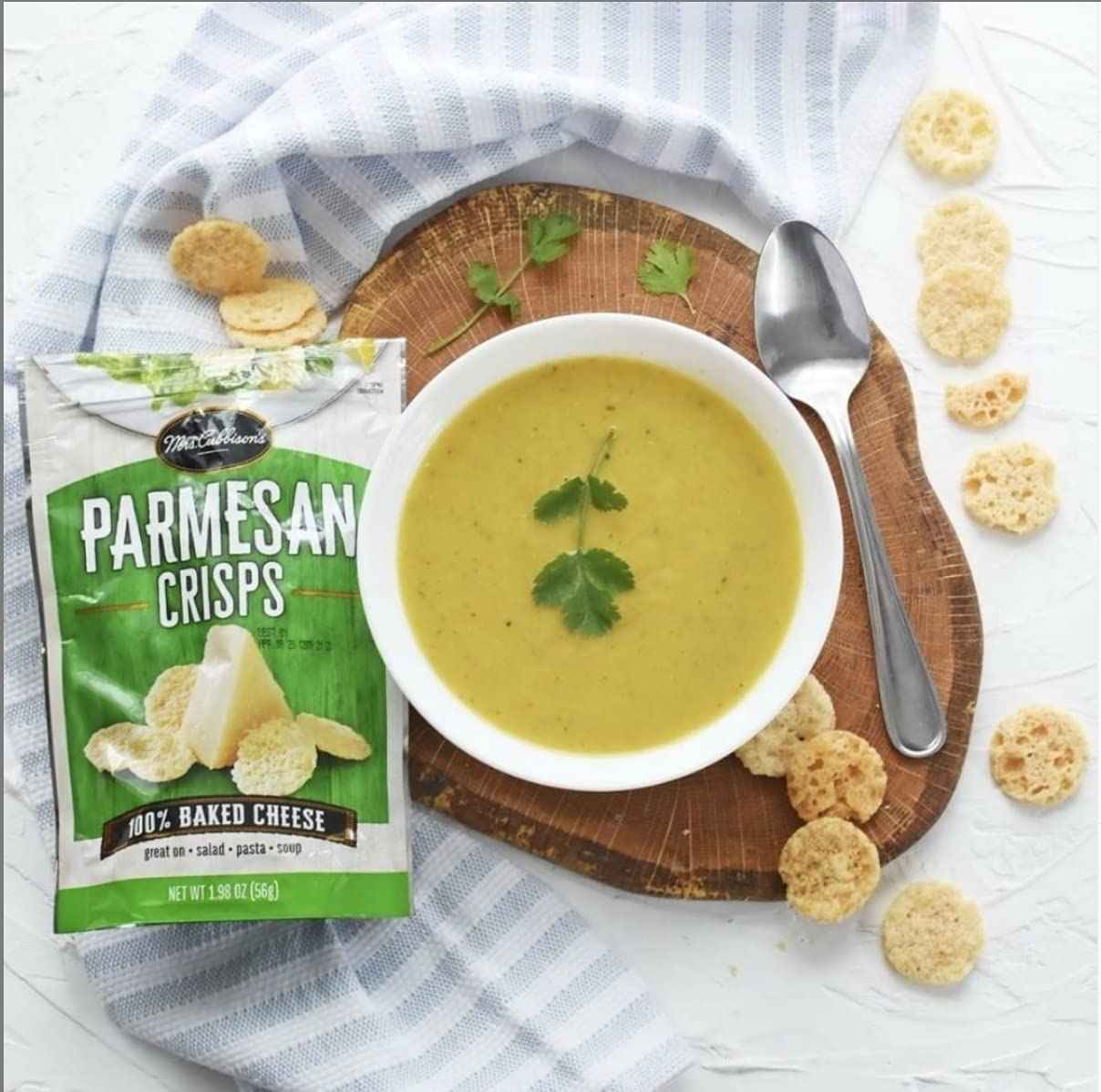 Mrs. Cubbison's Flavor 100 Parmesan Cheese Crisps – High-Protein Lunchbox Snack for Kids, 1.98 oz Pouch