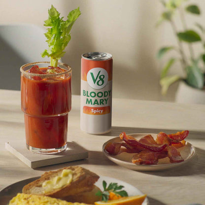 V8 Bloody Mary Spicy Cocktail Mix 6-Pack, Housewarming Gift for Home Bar Enthusiasts