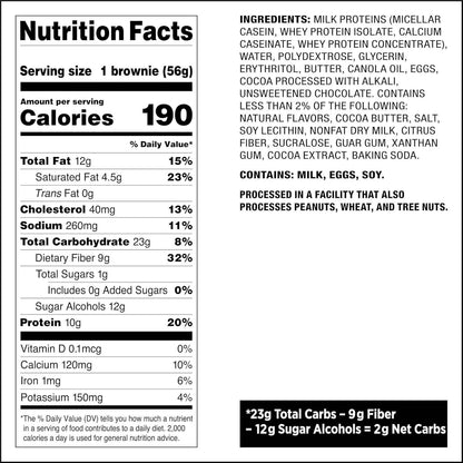 Quest Nutrition Chocolate Brownie – Portable Protein Pack for Hiking and Day Trips, 4 Count