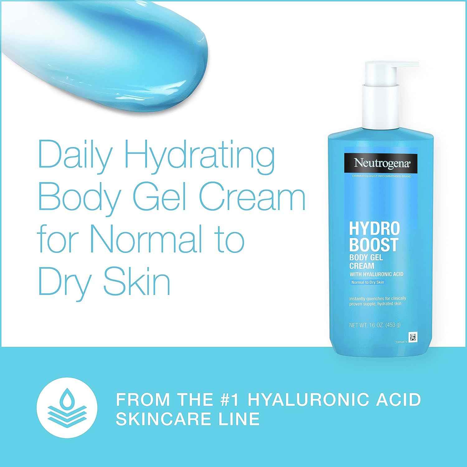 Neutrogena Hydro Boost Body Gel-Cream – Spa-Like Post-Shower Hydration Ritual for Sensitive, Dry Skin