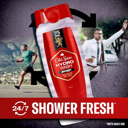 Old Spice Hydro Wash – Nightly Wind-Down Body Cleanser for Men, Swagger Scent for a Calming Shower Ritual