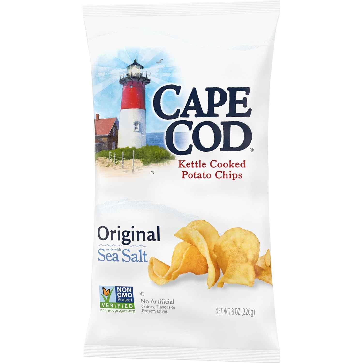 Cape Cod Less Fat Original Kettle Chips – After-School Snack Pack for Family Snack Drawers