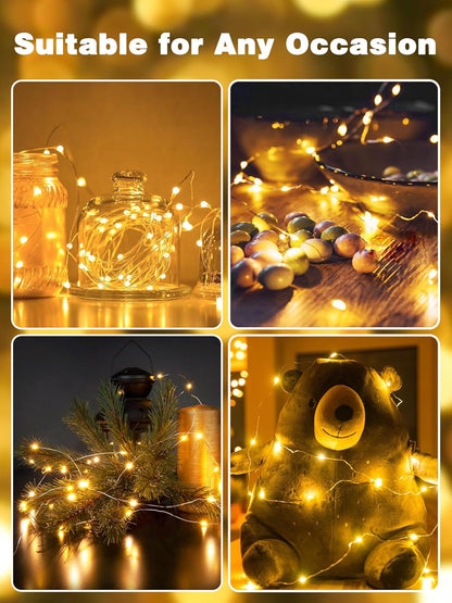 Avaspark Battery Fairy Lights 3-Pack – Cool-to-Touch Nursery and Kids Room Decor with Auto Timer for Worry-Free Nights