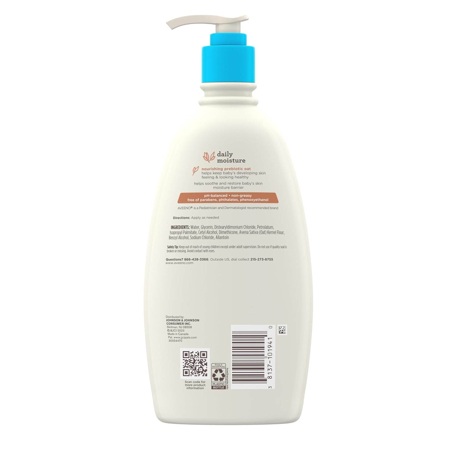 Aveeno Baby Daily Moisture Lotion – Calming Post-Bath Skincare Ritual for Newborns & Infants