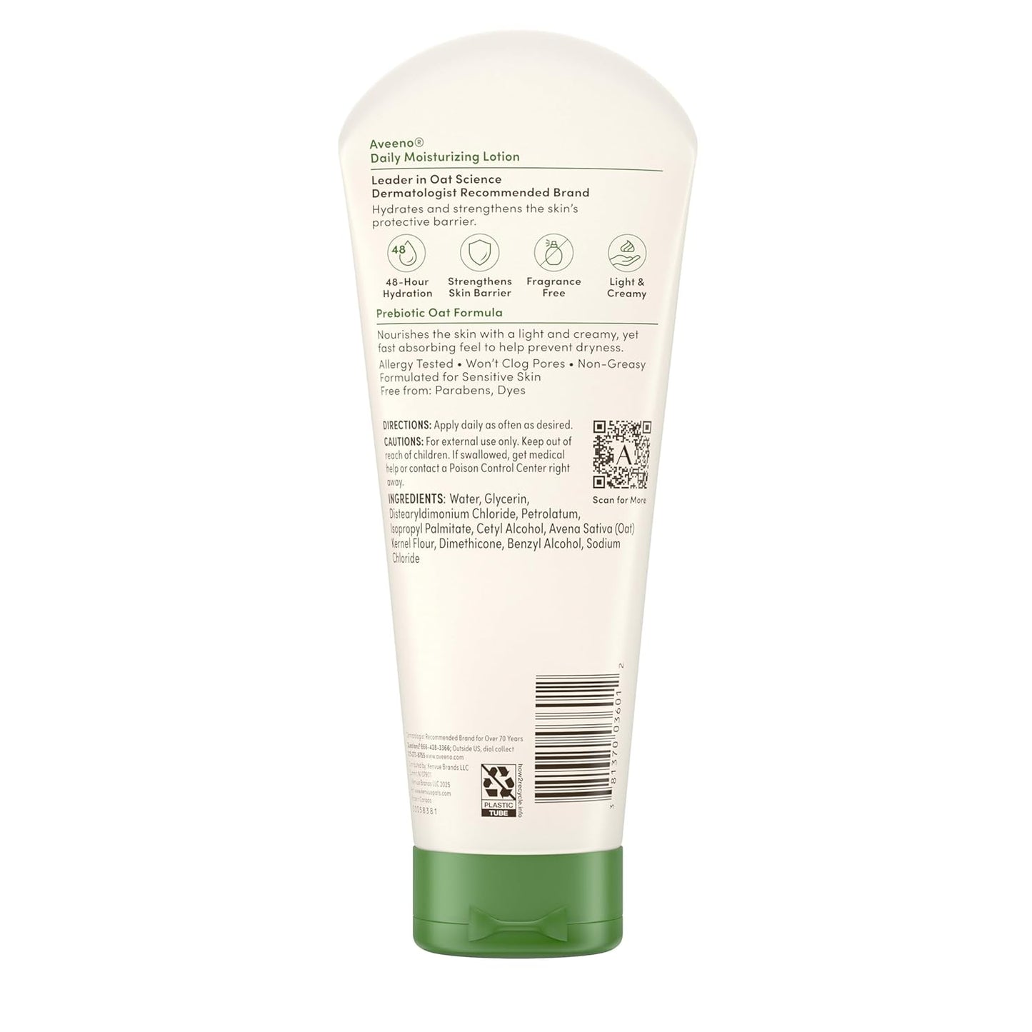 Aveeno Daily Moisturizing Body Lotion – Safe, Gentle Formula for Kids & Sensitive Skin Care
