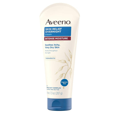 Aveeno Skin Relief Overnight Cream – Fragrance-Free Safe Moisturizer for Allergy-Prone Skin