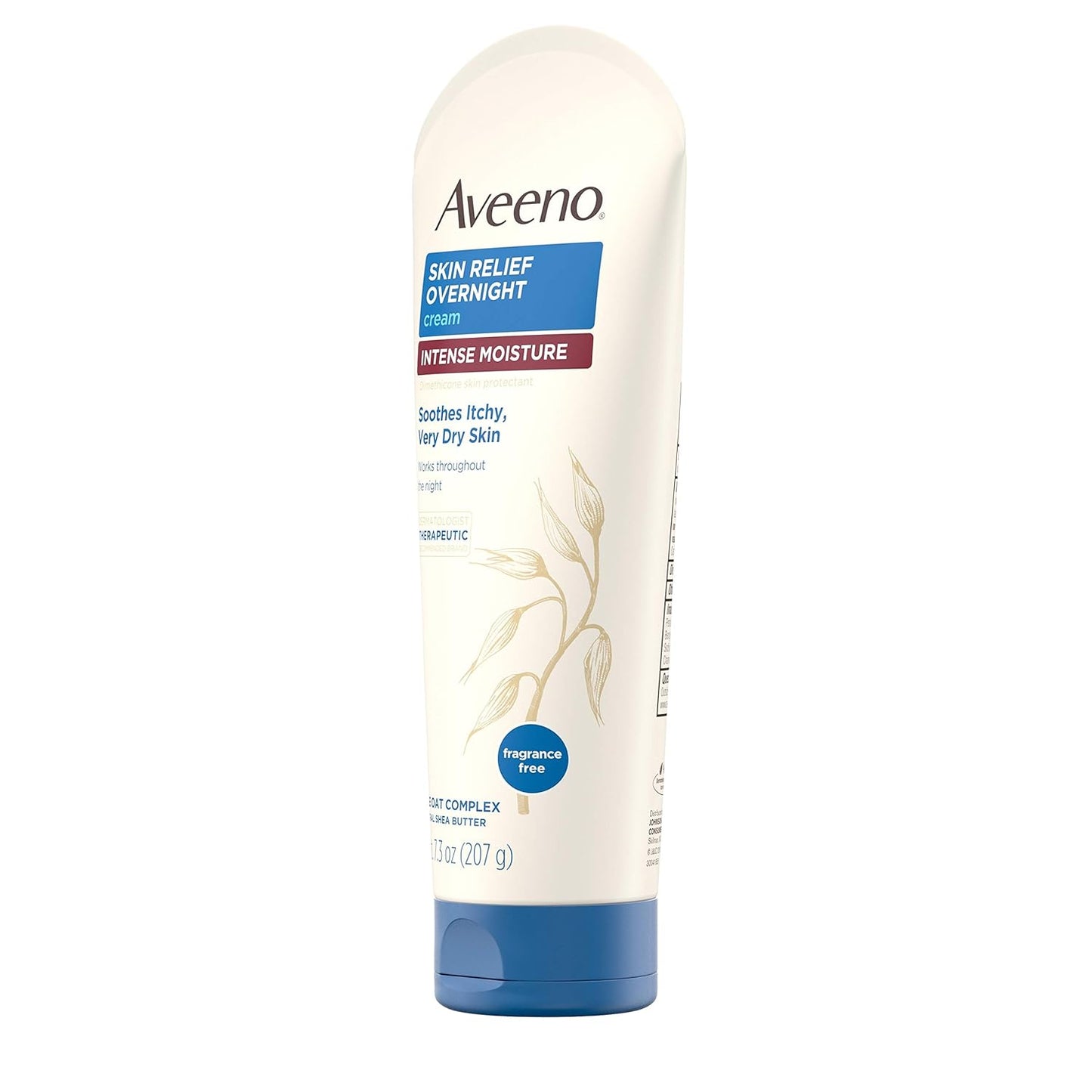 Aveeno Skin Relief Overnight Cream – Fragrance-Free Safe Moisturizer for Allergy-Prone Skin