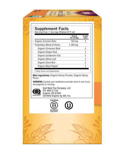 Yogi Tea Honey Chai Turmeric Vitality – Ayurvedic Warm Spice Blend for Post-Yoga Grounding and Meditation Moments