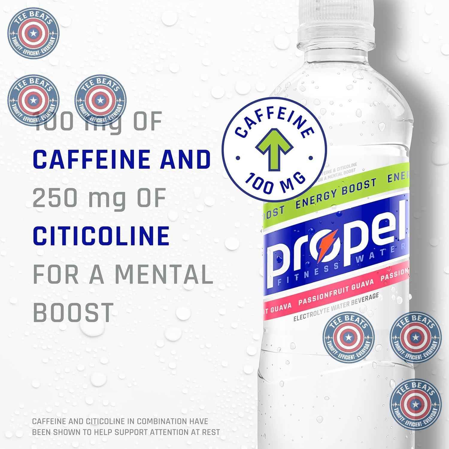 Propel Energy Boost Water – Portable Hydration for Golf Course and Cycling Path, Electrolyte 12 Pack, 16.9 fl oz Bottles