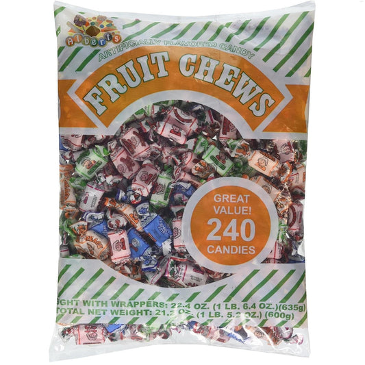 Albert's_Chews_Fruit_Assorted_Bag,_240_Piece,_21.2_Ounce_Snack_Bubblegum_Gum