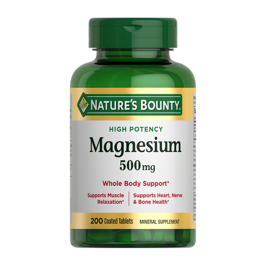 Nature's_Bounty_Magnesium,_Bone_and_Muscle_Health,_Whole_Body_Support,_Tablets,_500_Mg,_200_Ct