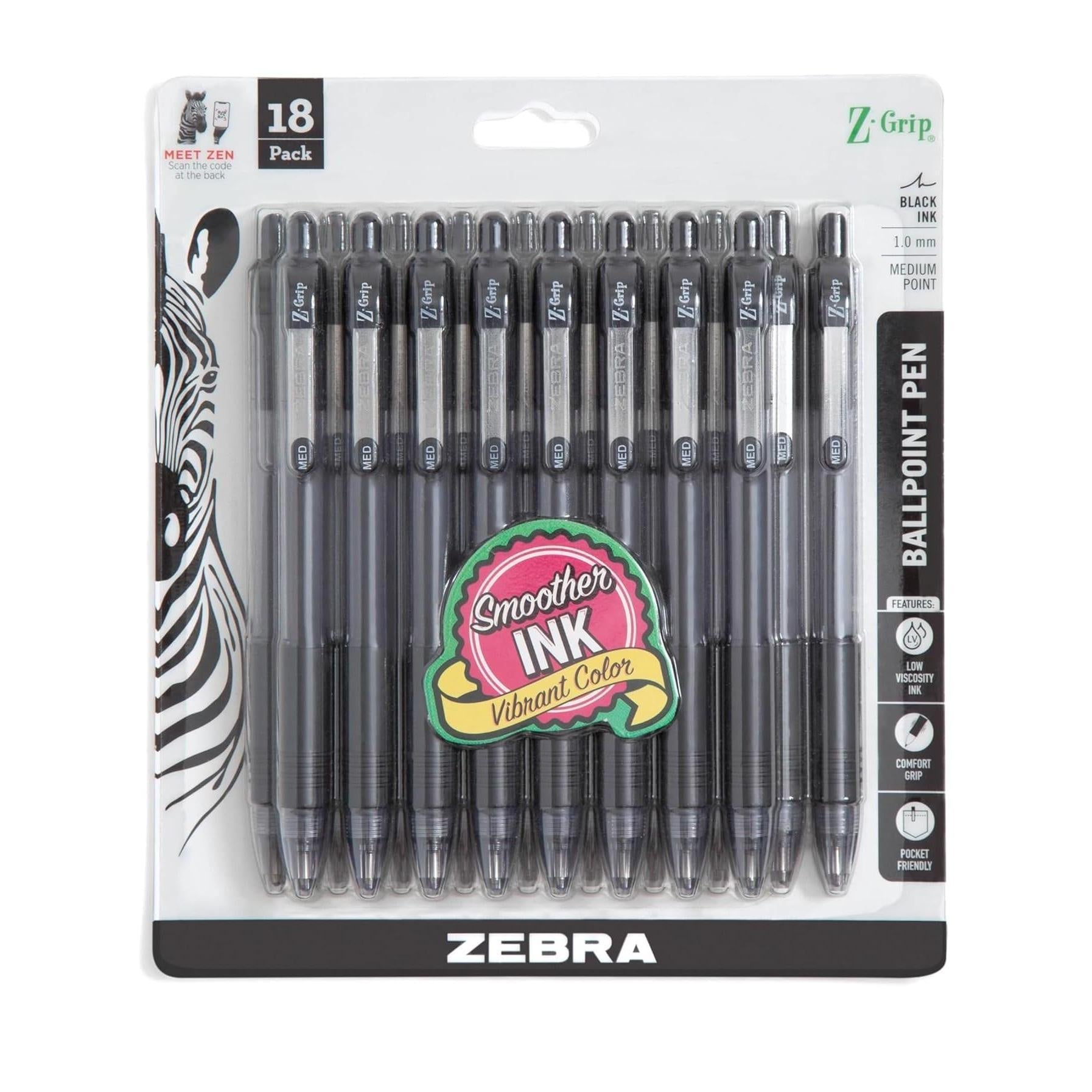 Zebra_Pen_Z-Grip_Retractable_Ballpoint_Pen,_Medium_Point,_Various_Colors