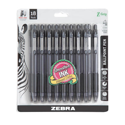 Zebra_Pen_Z-Grip_Retractable_Ballpoint_Pen,_Medium_Point,_Various_Colors