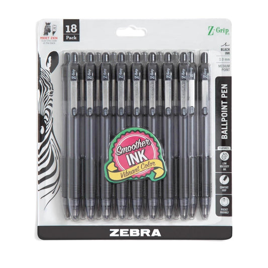 Zebra_Pen_Z-Grip_Retractable_Ballpoint_Pen,_Medium_Point,_Various_Colors