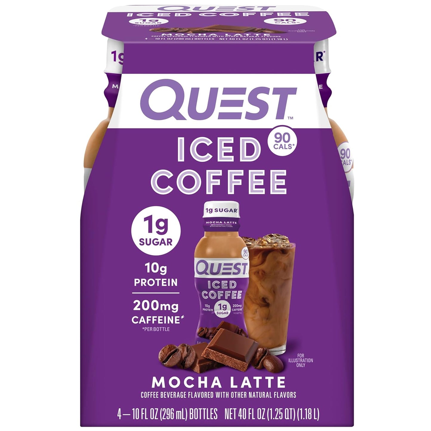 Quest_Nutrition_Iced_Coffee,_Mocha_Latte,_1g_of_Sugar,_10g_Protein,_90_calories,_200mg_caffeine,_4_Count