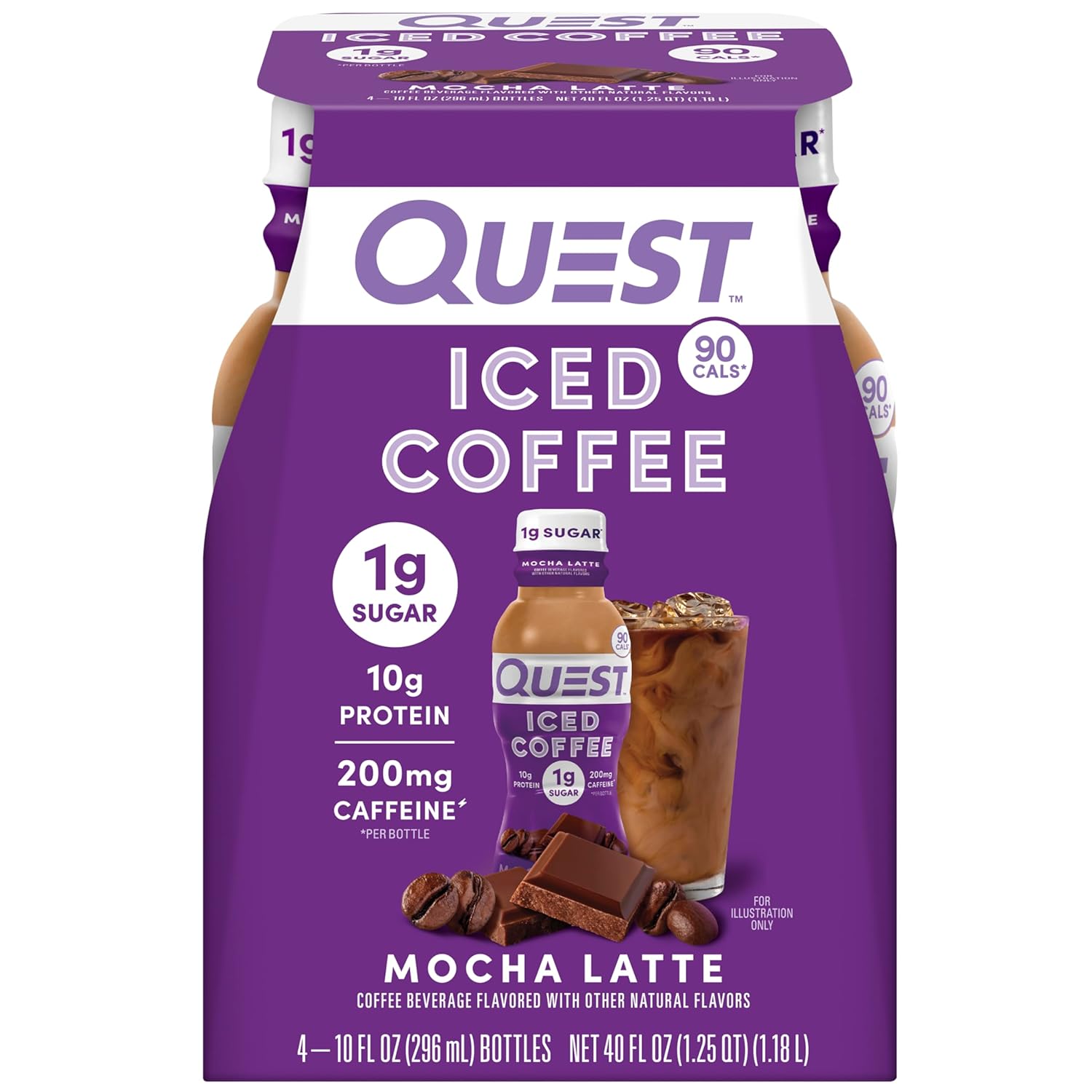 Quest_Nutrition_Iced_Coffee,_Mocha_Latte,_1g_of_Sugar,_10g_Protein,_90_calories,_200mg_caffeine,_4_Count