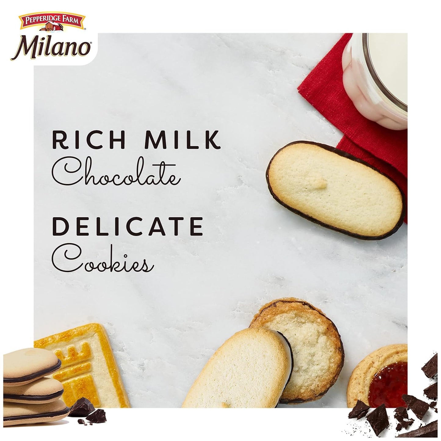 Pepperidge_Farm_Milano_Milk_Chocolate_Cookies,_6_OZ_Bag_(15_Cookies)