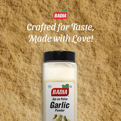 Badia Garlic Powder, 16 oz – Bulk Ground Garlic for Efficient Dinner Counter Cooking