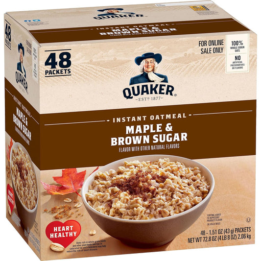 Quaker_Instant_Oatmeal,_Maple_&_Brown_Sugar,_Individual_Packets,_1.51_Ounce_(Pack_of_48)