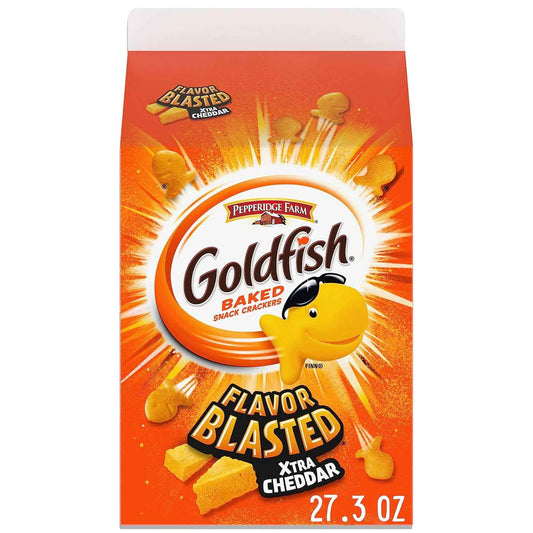 Goldfish Cheddar Cheese Crackers – Wholesome Pantry Snack for Playdates, Carpool Pickup, and Back-to-School Lunchbox Packing, Bulk 27.3 oz