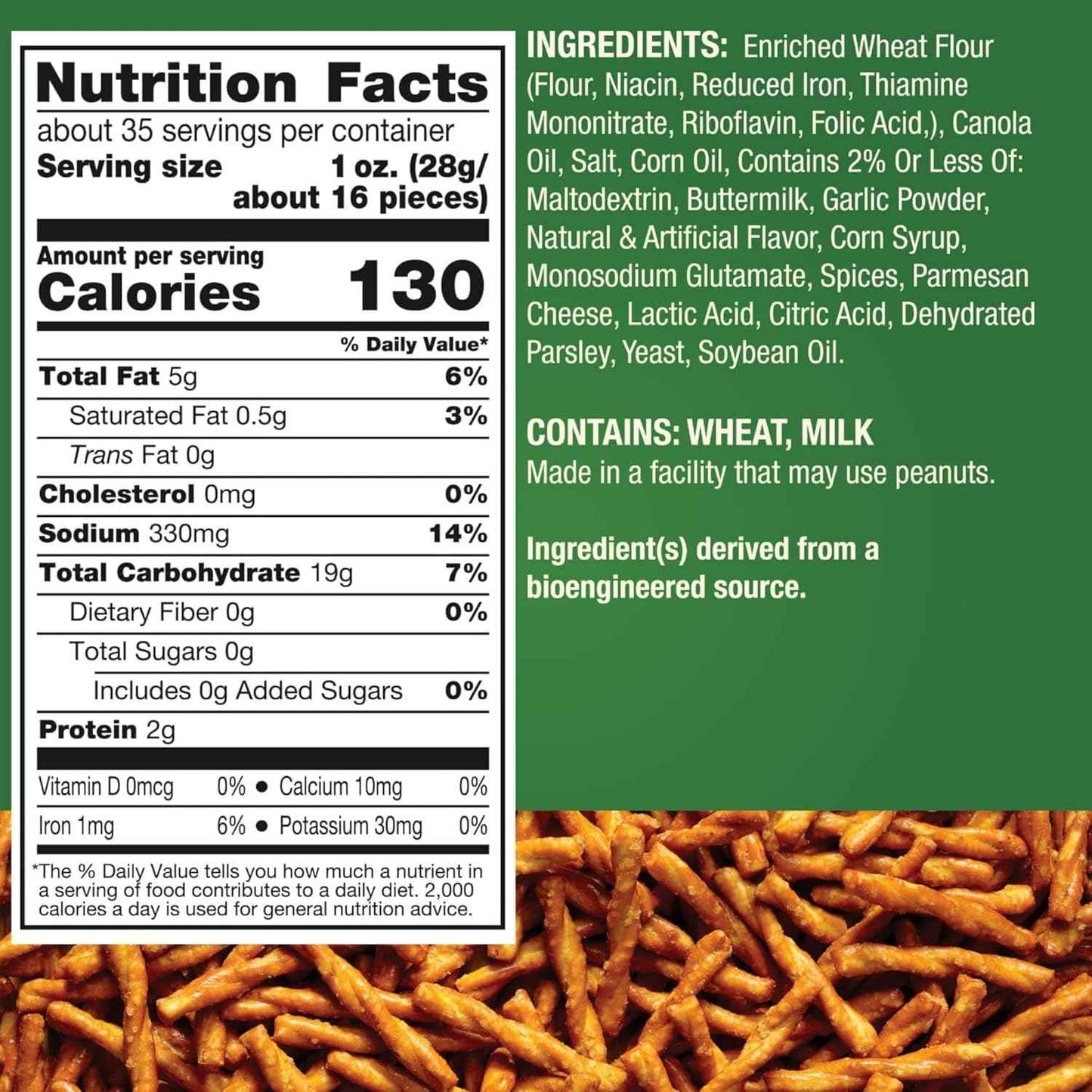 Dot's Pretzels Parmesan Garlic Pretzel Twists – Tailgate and Patio Snack for Game Day Outdoor Gatherings, 16oz Resealable Bag