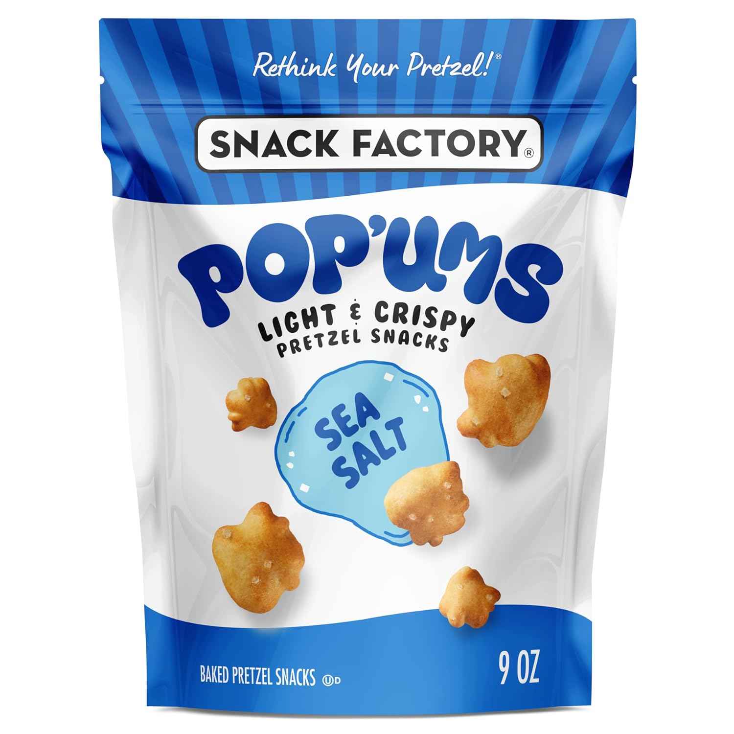 Snack Factory Pop'ums Pretzel Snacks – Office Desk Midday Crunch for the 3pm Slump