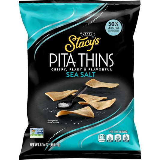 Stacy's Pita Crisps Simply Naked – Parent-Approved Lunchbox Snack for School and After-School, 6.75 oz Bag