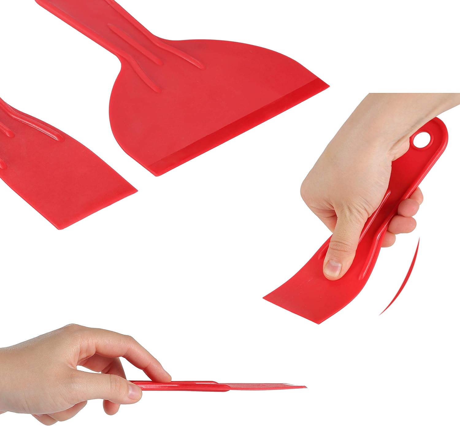 Bates 6 Pack Plastic Putty Knife Set - Streamlined Repair Tools for Intentional Living, Clean-Line Scraper