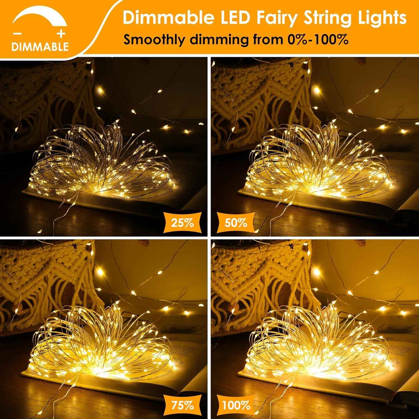 Mlambert Fairy Lights – Thoughtful Birthday Gift for Women, Cozy Warm White Bedroom Decor with Remote
