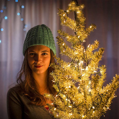 Battery Operated String Lights with 6 Hour Auto Timer, Aesthetic Dorm Room and Apartment Lighting in Warm White, Waterproof LED Lights with USB Option