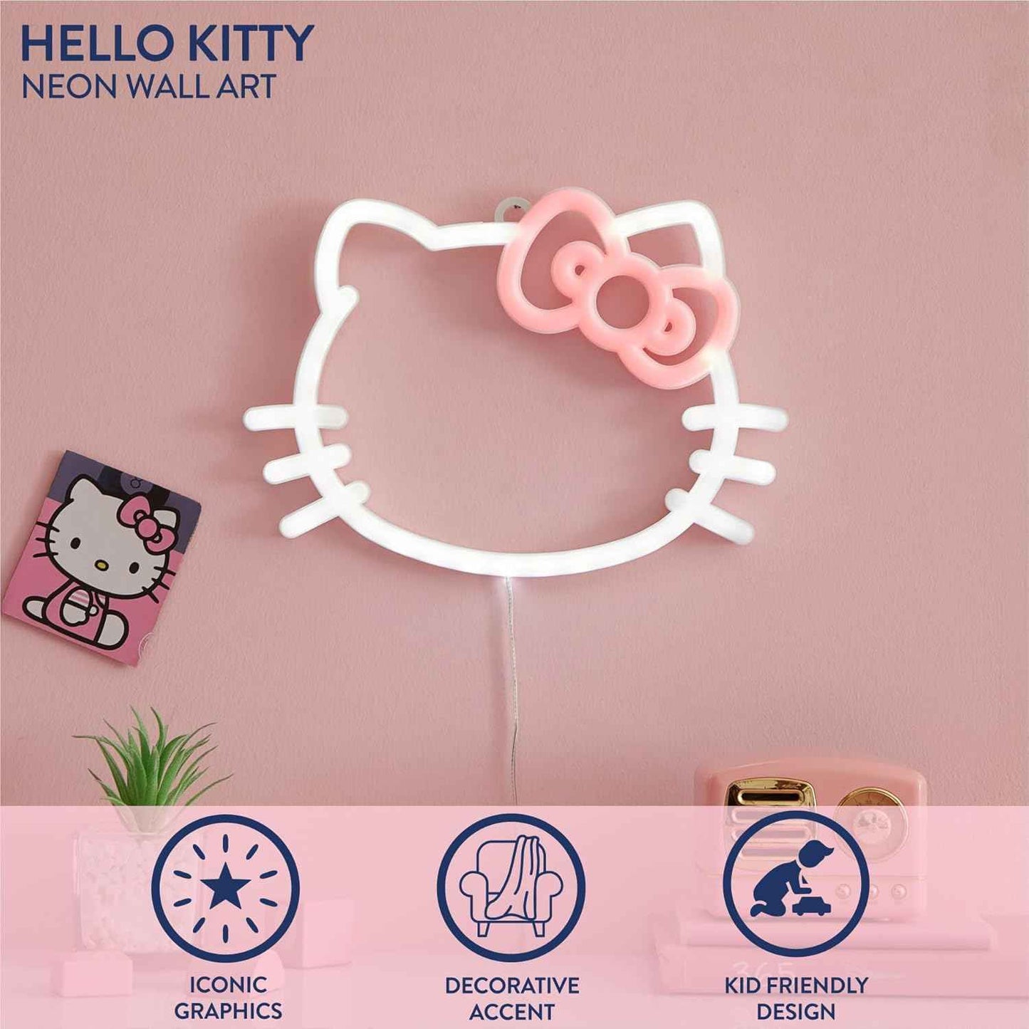 Idea Nuova Character LED Neon Wall Light – Birthday and Holiday Gift for Kids, Tweens, and Character Fans of All Ages