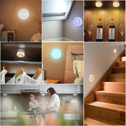 Yiliaw Kids Night Light Pucks – Color-Changing Bedroom Lighting for Nursery and Playroom, Remote Controlled