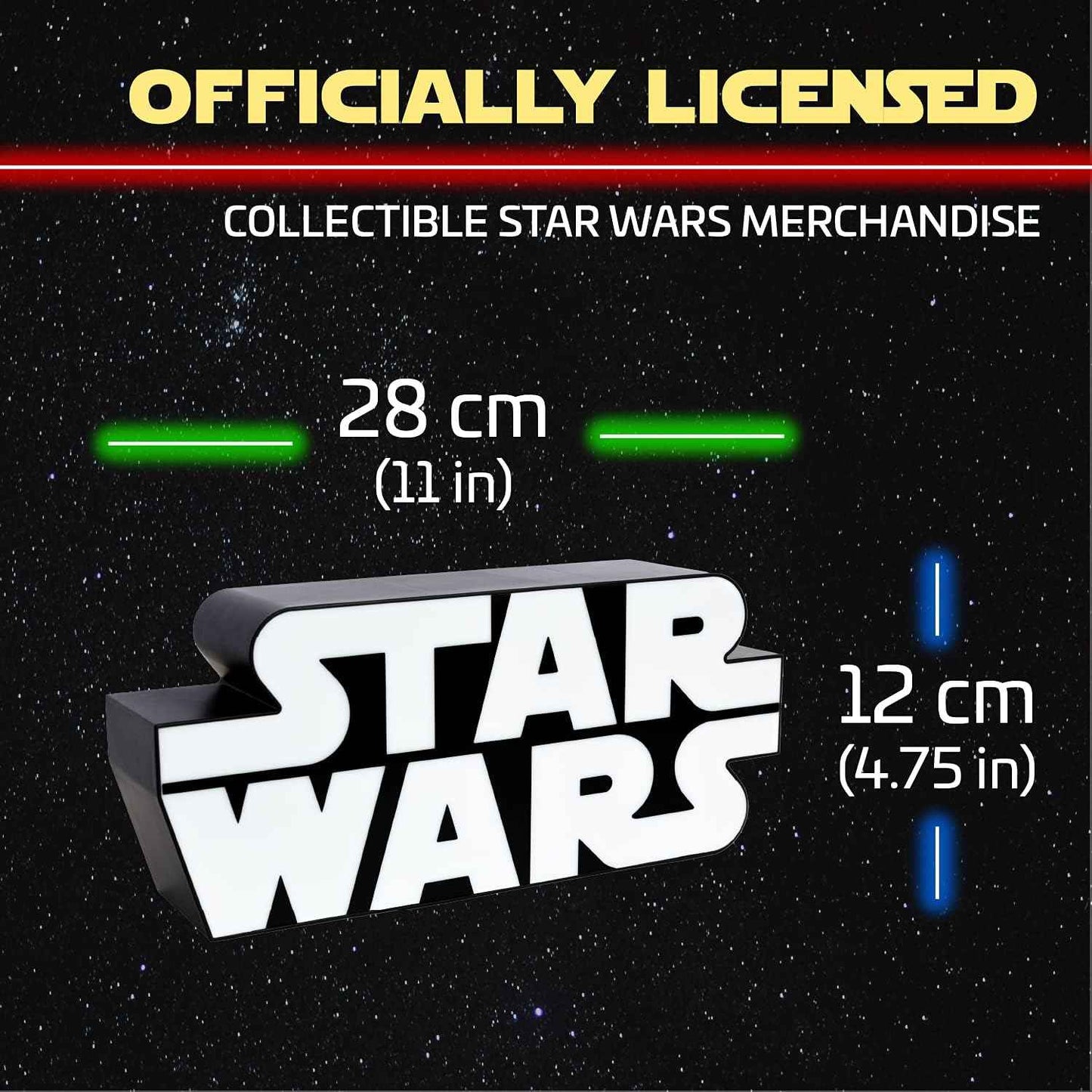 Paladone Star Wars Logo Light – Safe Nursery Night Light for Kids, Touch Control LED
