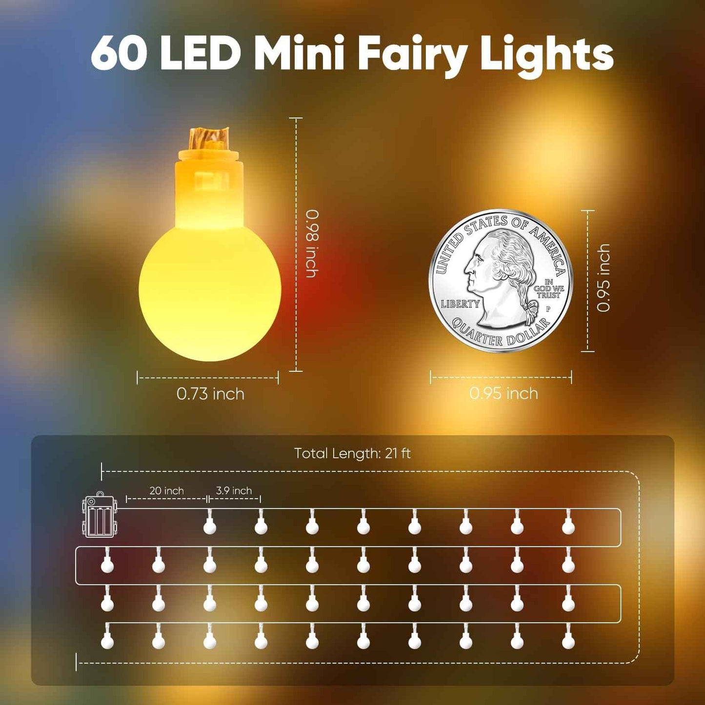 Minetom Battery Operated Globe String Lights – Thoughtful Birthday Gift for Her, Cozy Bedroom & Dorm Decor