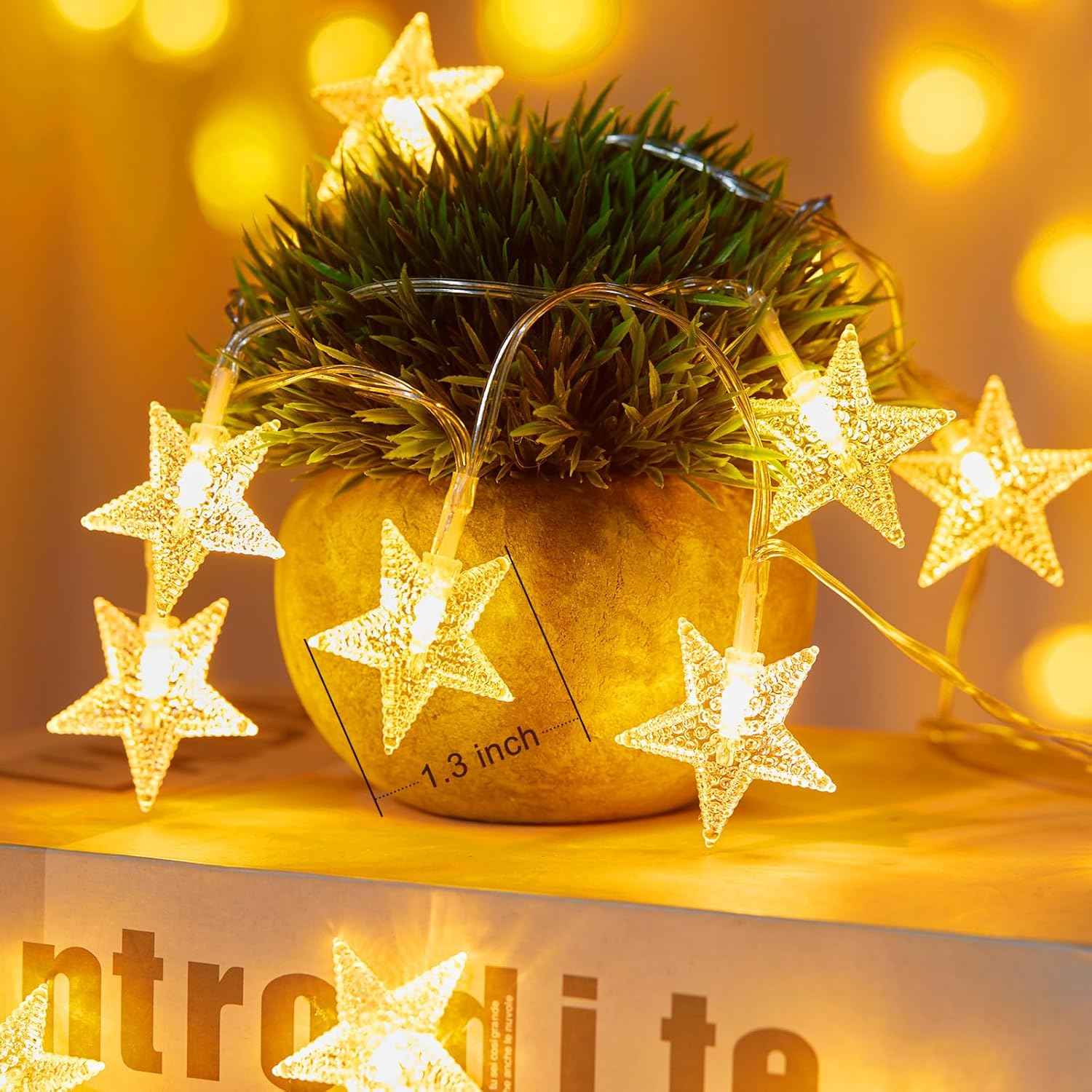 Minetom Star String Lights Battery Operated – Thoughtful Birthday Gift for Her, Cozy Bedroom Decor for Mom