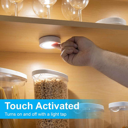 GE Wireless LED Tap-Light – Sleek Closet Accent Light, Battery Puck for Cozy Bedroom Ambiance