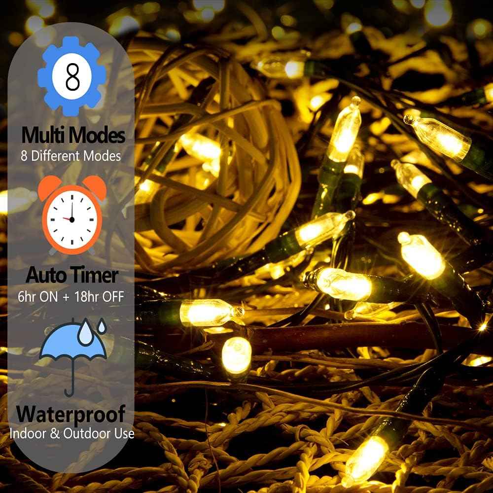 [Brand] LED Mini String Lights 50 Count – No-Heat Battery Powered Holiday Lights with 6h Auto Timer for Worry Free Nighttime Use
