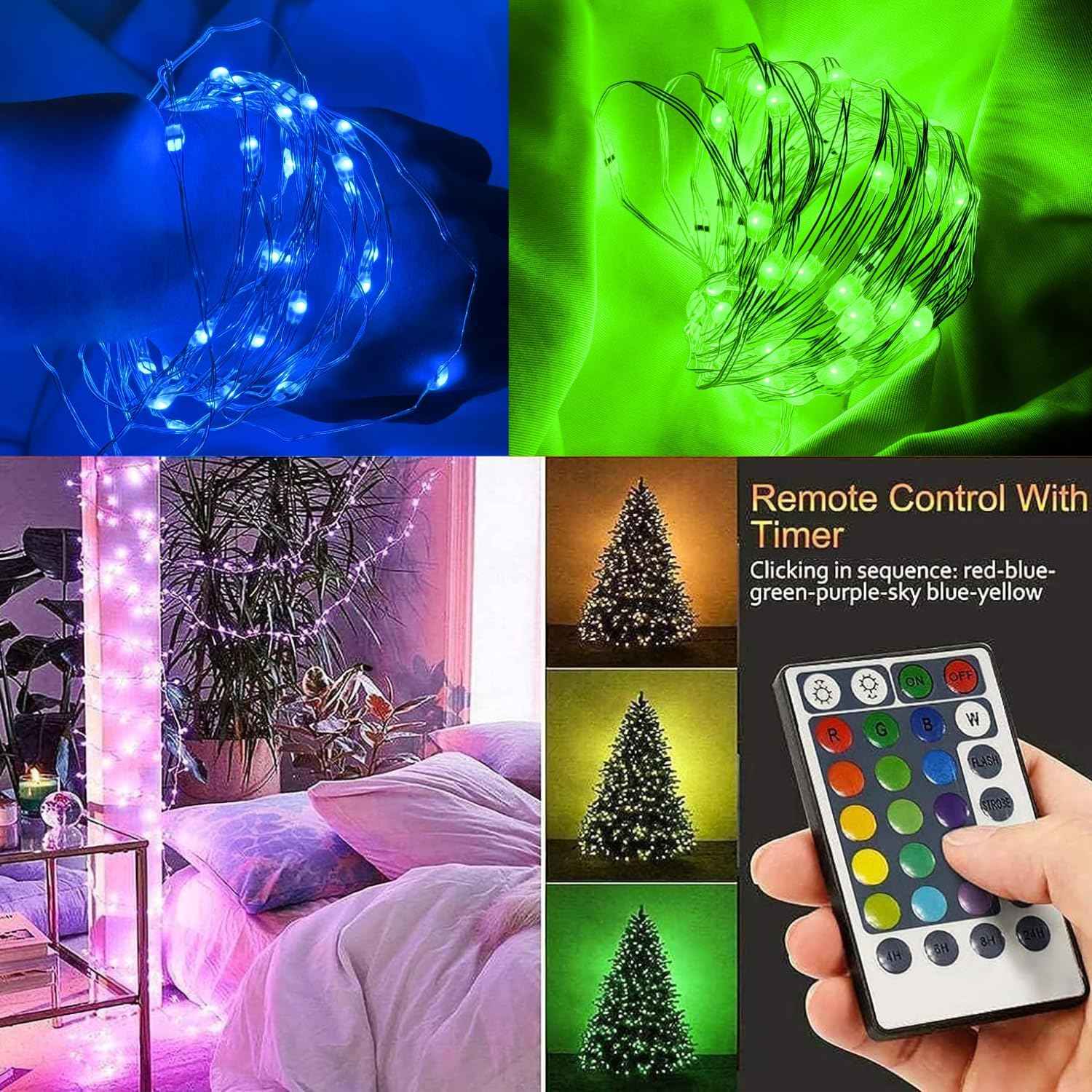 TenSteed Fairy Lights 2 Pack – Safe Nursery and Playroom Decor, Cool to Touch Battery String Lights with Timer