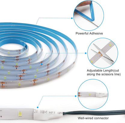 Battery Powered LED Strip Lights Cool to Touch 3V Low Voltage for Kids Room Nursery and Playroom